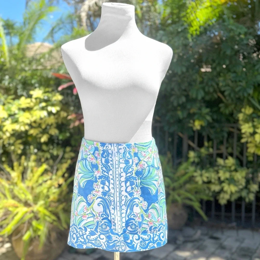 💥🆕💥 Lilly Pulitzer Tate Skirt (Bay Blue Coasting)